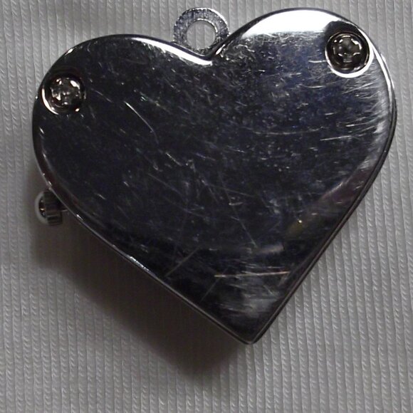 𝅺Silver & Rhinestone Heart Shaped Watch Pendant - Picture 3 of 3